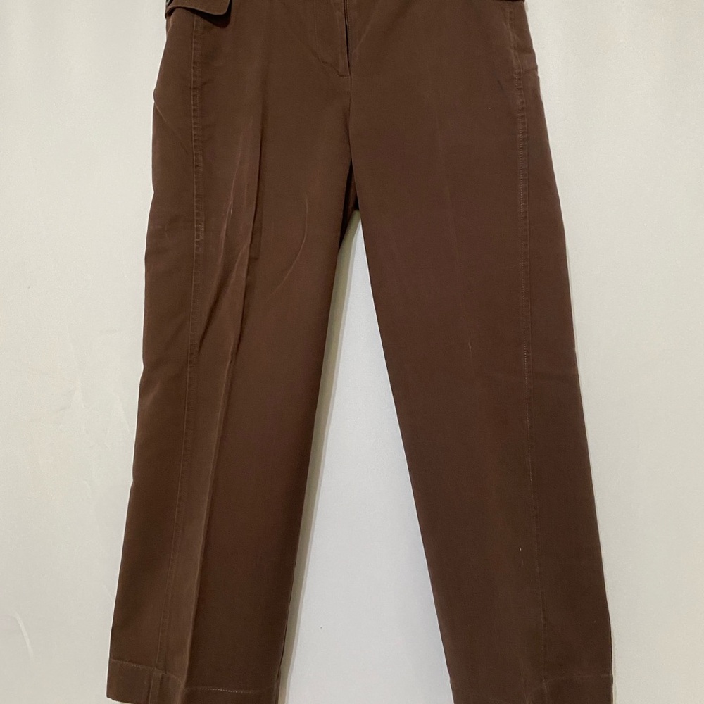 Brown Straight-Leg Pants